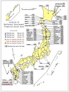 desarrollos potencialesgeotérmicos.Japon