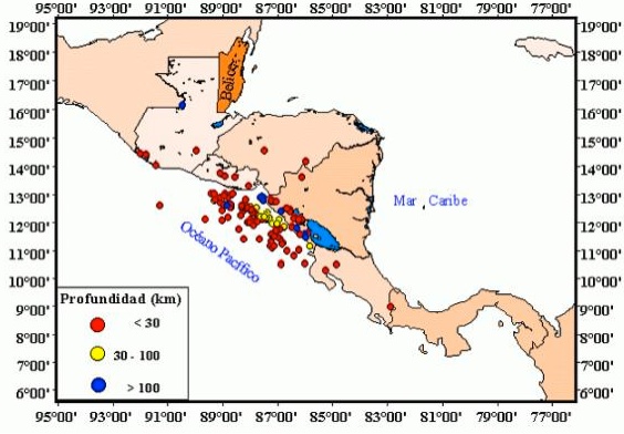 Nicaragua.Mapasísmico